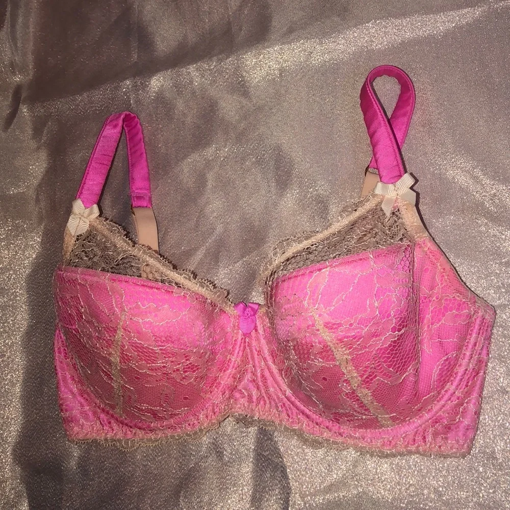 Victoria secret lace bra pink bows satin angel - Picture 7 of 10
